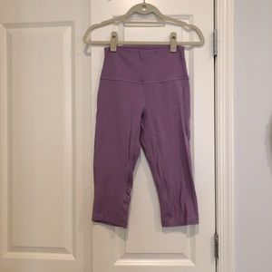 Lululemon align high-rise crop 17” in wisteria purple